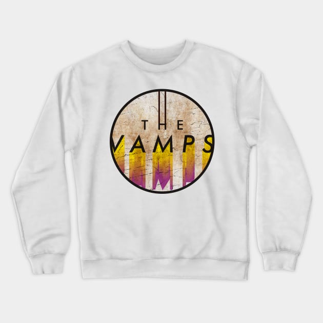 The Vamps - VINTAGE YELLOW CIRCLE Crewneck Sweatshirt by GLOBALARTWORD